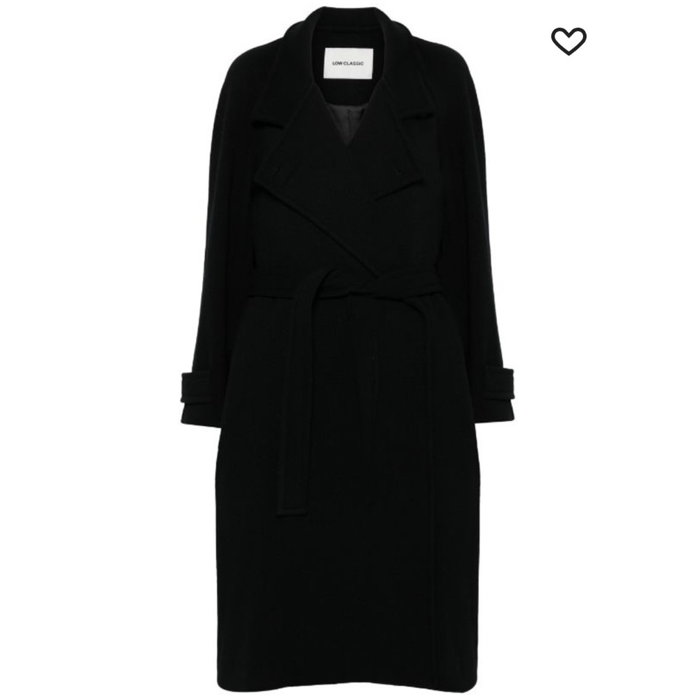 LOW CLASSIC soft wool twill wrap coat NWT